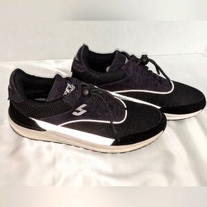 Life's Journey Men's LJ Runner Shoes Sneakers In Black Size 9 Reflective EUC